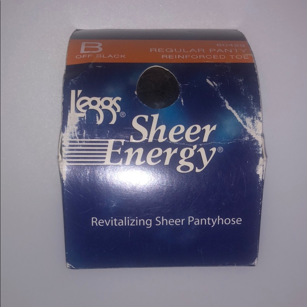 L'eggs Sheer Energy Off Black Pantyhose, Size B
